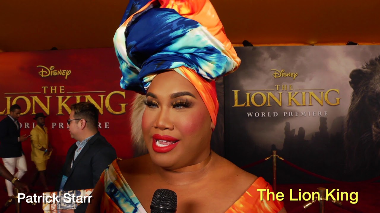 Patrick Starr at the The Lion King World premiere YouTube