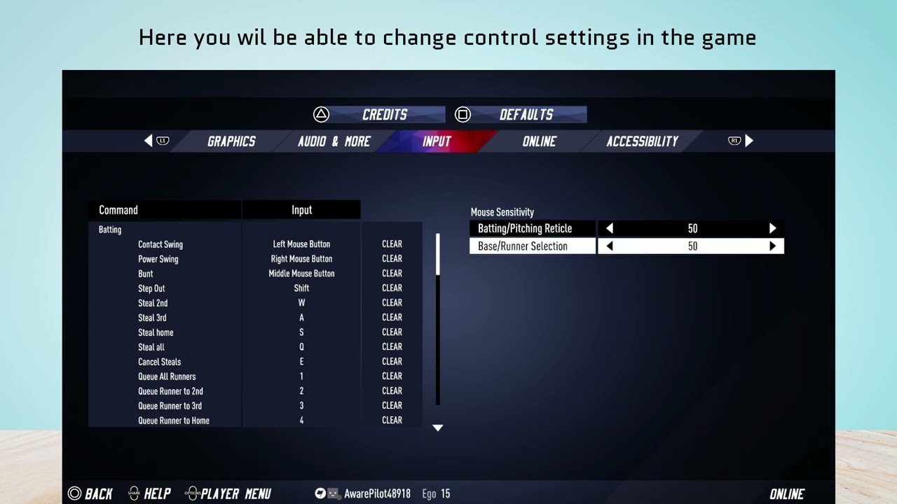 How to change Control settings in Super Mega Baseball 4 | Change keyboard and mouse settings