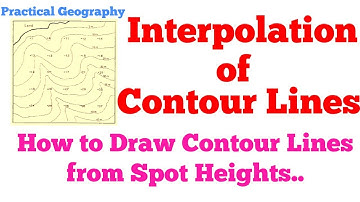 Interpolation of Contours | Drawing Contour lines from Spot Heights | Contours | Practical Geography