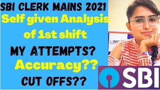 SBI JA MAINS 2021 | Self Analysis by Shivani keswani |