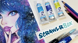 ScrawlrBox Challenge! drawing with the mystery art supply box | Diana Díaz