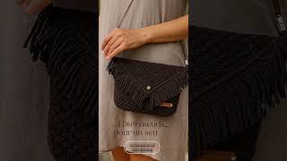Sac macramé fait main bohème chic 🤎 création artisanale unique #shorts #macrame #sacfaitmain
