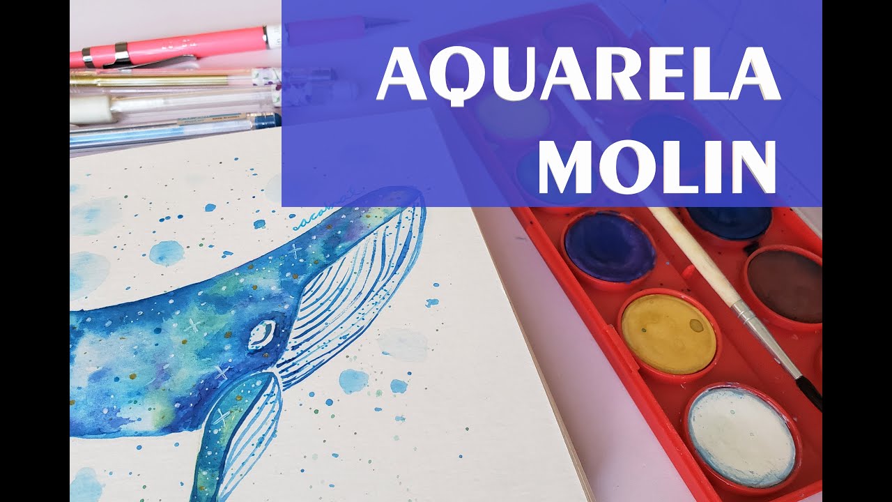 Ilustrando com Aquarela escolar Molin