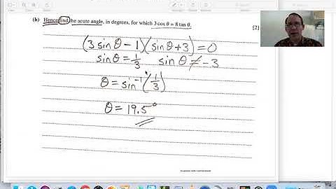 Cambridge AS Level Pure Math 1 May/June 2020 Paper 12