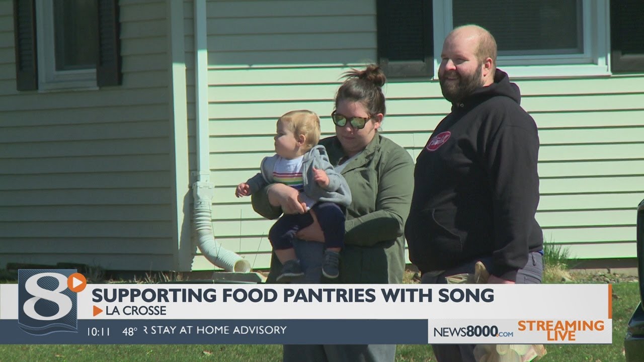 Local band supports food pantries with driveby concert food drive