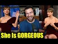 Taylor Swift Gorgeous Look at Colbert Studio Breaks the Internet With Viral Burgundy Outfit