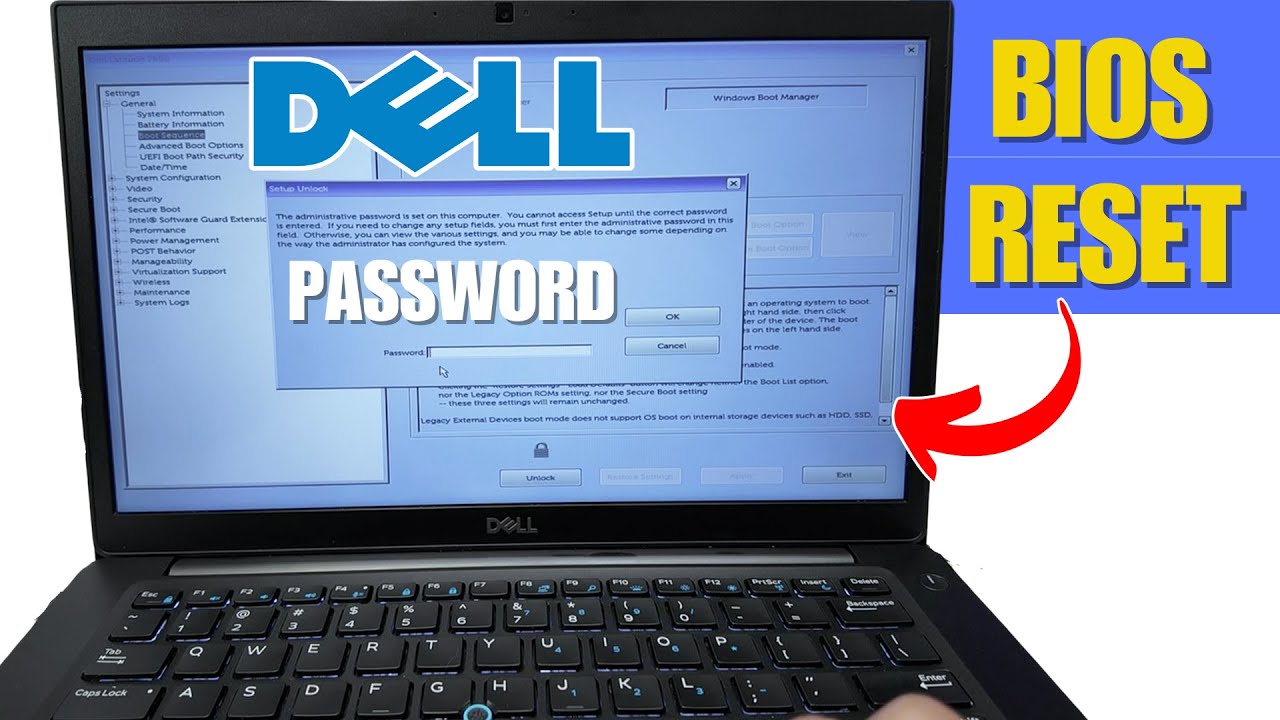 Dell Latitude 7490 Bios Password Reset - Forgot Your Dell BIOS