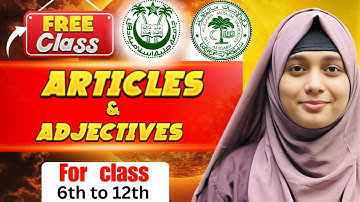 Articles & Adjectives 🔥 JMI AMU Entrance 2026 | English Grammar Masterclass for Class 6, 9, 11