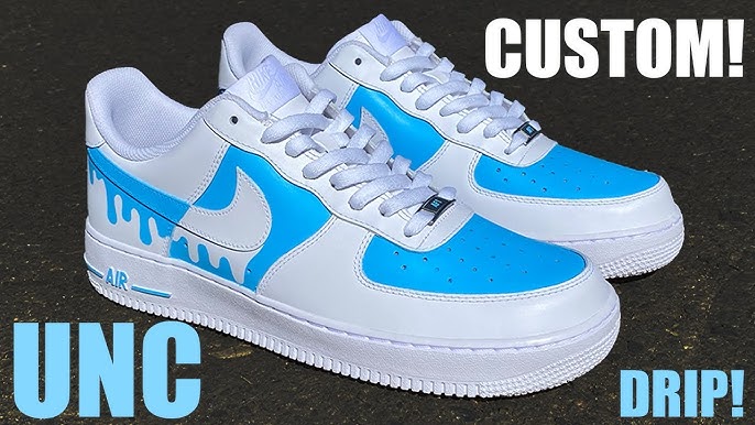 NIKE AIRFORCE 1 DRIP BLACK & BLUE – LzDIAMOND Customs