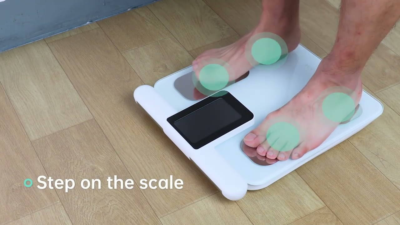 Scales for Body Weight and Fat, Lepulse 8 Electrode Smart Body Fat Scale, Large Display BMI Digital Weight Scale, Full Body Composition Analyzer