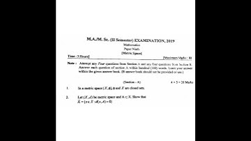 Sdsuv 2019 Metric Space Question paper#shorts#trending#playlist#links is in comment box👉