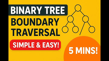 Binary Tree Boundary Traversal Explained in 5 Minutes | Simple & Easy Solution!