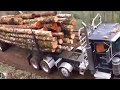 Extreme Trucker !! Best Logging Truck Drivers Skill With Dangerous Extreme Roads