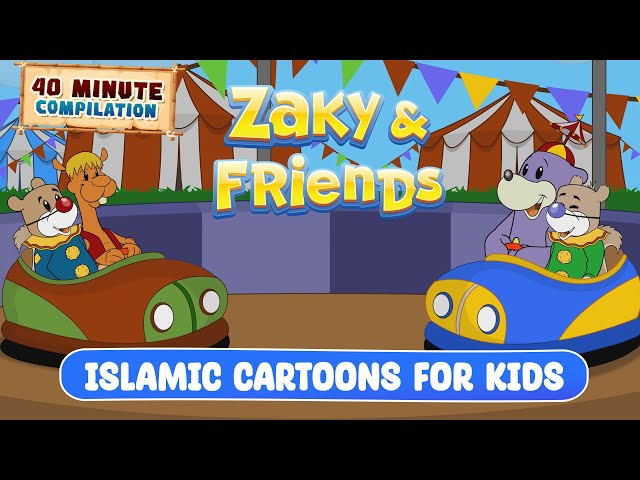 Zaky & Friends 40 Minute Compilation | Islamic Cartoons For Kids class=