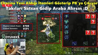 Marlen  Charına Yeni Aldığı İtemleri Gösterip PK'ya Çıkıyor | Takılarla Araba Alınır :D Rise Online