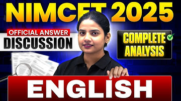 NIMCET 2025 Answer Key Solution | NIMCET 2025 English Full Paper Analysis & Answer Key!