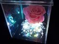 LEDで七色に光るプリザーブドフラワー　ダイヤモンドローズ