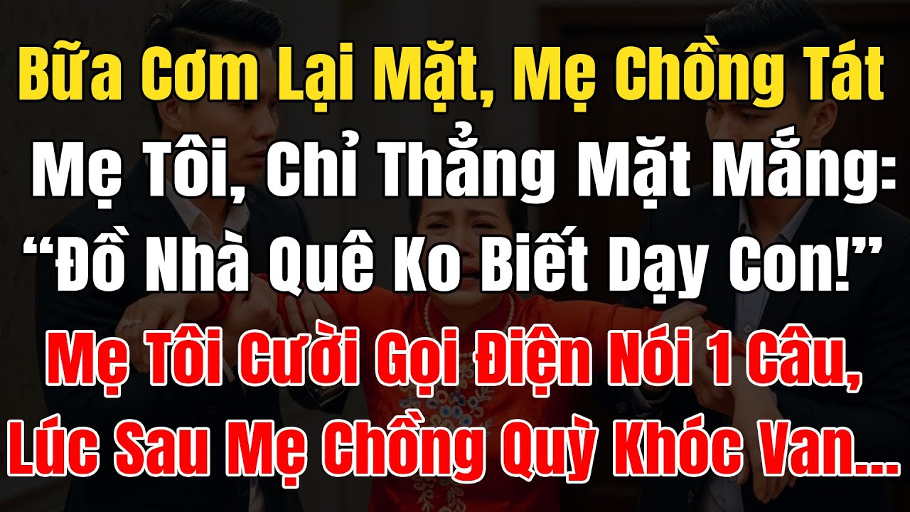 Bữa Cơm Lại Mặt, Mẹ Chồng Tát Mẹ Tôi Chỉ Mặt Mắng: 