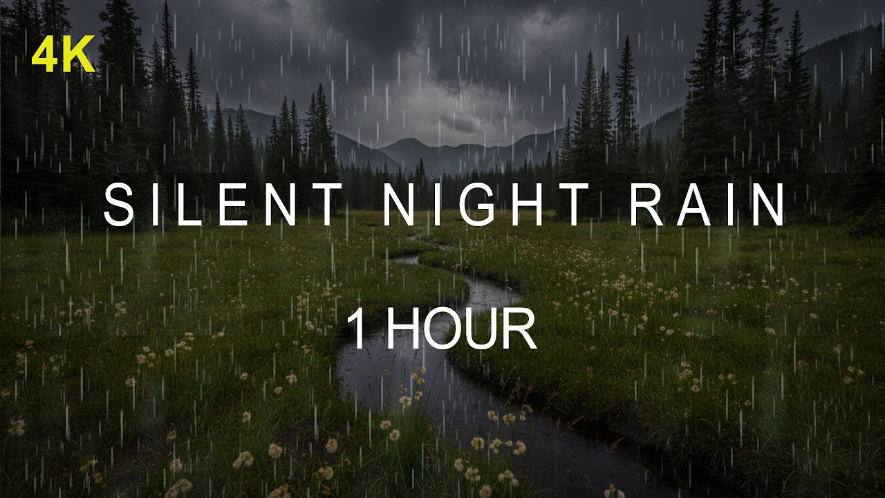 ⛈️ Peaceful Rain on the Flower Garden | All Night Sleep Aid | 1 Hour