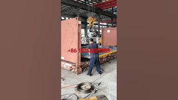 Loading the rubber conveyor belt vulcanizing press machine with frame container
