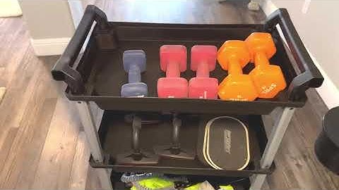 Streamline Your Home Workout Setup with the 3-Tier Rolling Utility Cart