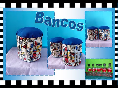 Como hacer BANCOS BUTACAS Reciclando MINI BOTELLAS PLÁSTICAS.