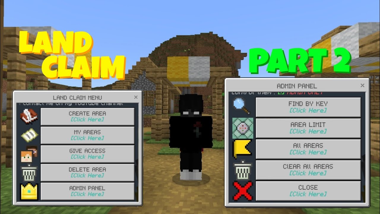 Land Claim ADMIN PANEL Part 2 | Mcpe Land Claim Mod 1.21 In Minecraft ...