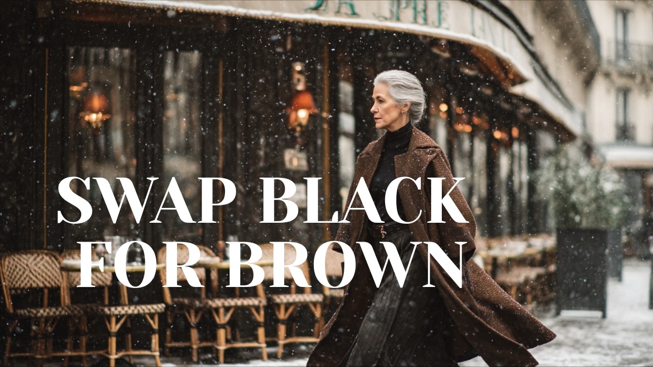 Образы шоколадно-коричневого цвета для женщин старше 50 лет | Зима 2025-2026 | Цвет, который выгл...