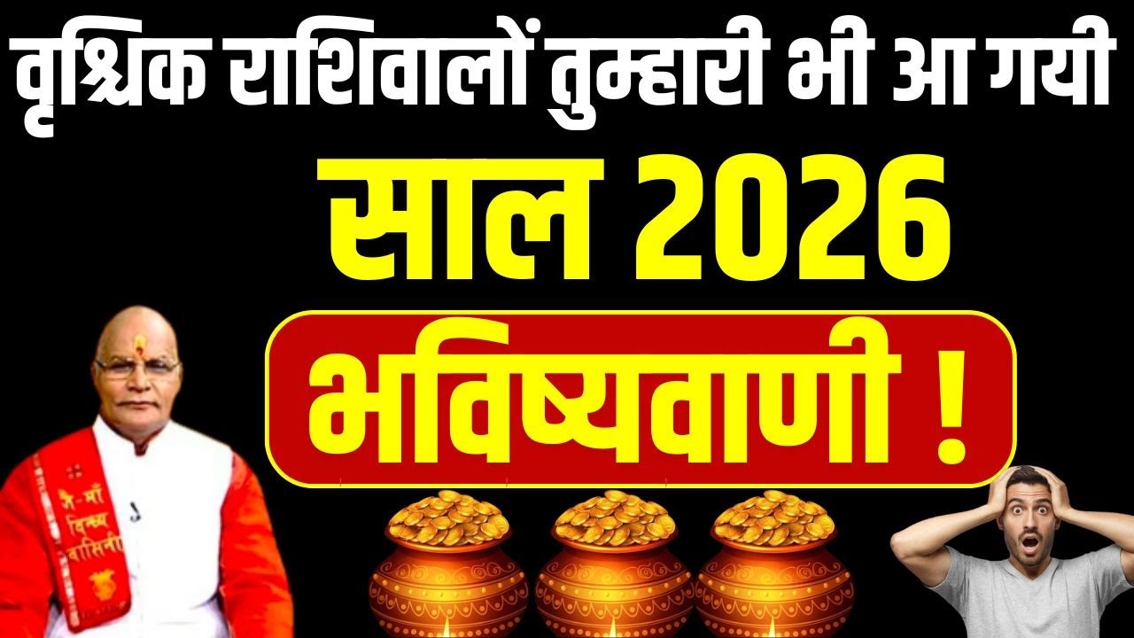 वृश्चिक राशिवालों तुम्हारी भी आ गयी साल 2026 भविष्यवाणी ! | Pandit Suresh Pandey