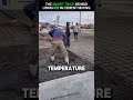 Why workers mix ice on cement?