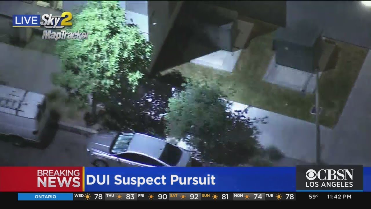 DUI Suspect Arrested After Wild Pursuit, Foot Chase In Long Beach - YouTube