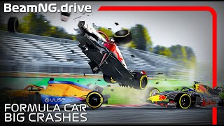 Formula Car BIG CRASHES #7 | BeamNG.drive | F1-F2 MOD