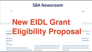 New EIDL Grant Eligibility Proposal | PPP Loan System Errors Preventing Approvals