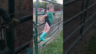 Farm Kid Vs Fence