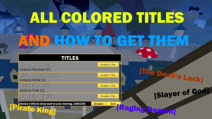 Top 5 Hardest Title to get in Blox Fruits (ROBLOX)