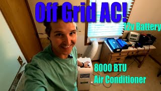 Running 8000 BTU Air Conditioner with a 12v 100ah LifePO4 Battery!