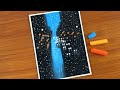 Oil Pastel Rain Drops Painting for beginners | Easy Oil Pastel Drawing Tutorial