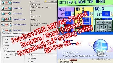 Pro-face HMI AGP/GP Project Receive / Send (Upload / Download) & IP Setting Using GP-Pro Ex