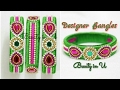 How to make designer silk thread bangles at home  tutorial