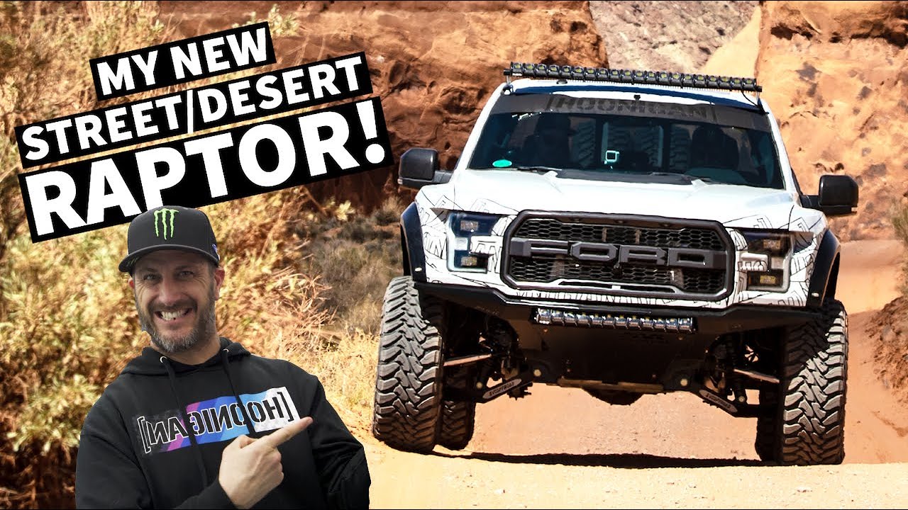 ⁣Ken Block Tests his NEW Fully Built Ford Raptor in Moab!