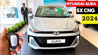 2024 की नई CNG Sedan ❤️ Hyundai Aura SX CNG 2024 Model Latest Price & Features