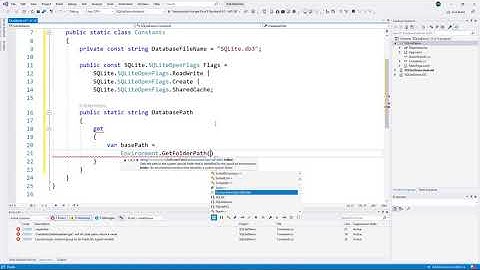 Curso de Xamarin y SQLite - Configuración de la ruta del archivo de la base de datos (Preview)