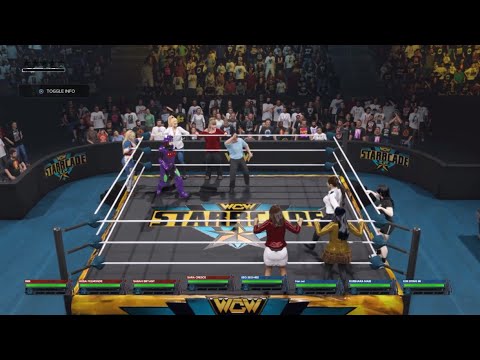 WWE 2K24 CAWS 4 vs 4 Elimination Tag Match - YouTube