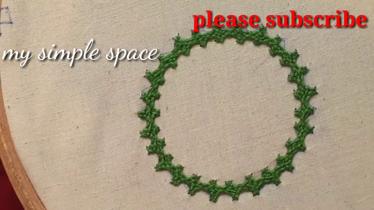 Round Shape(Circle) Kutch Work Design||Hand EmbroideryStitches||Sindi Stitch||Gujrati Stitch-28