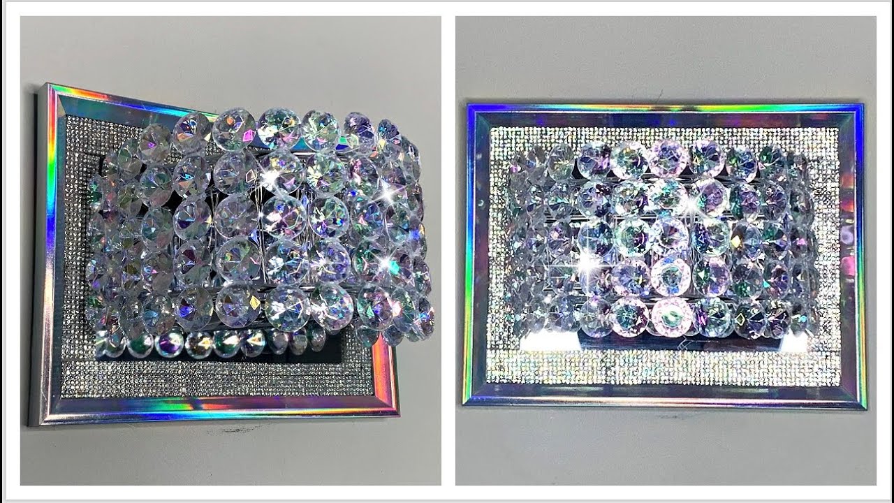 Гламурный настенный светильник Dollar Tree своими руками за 5 долларов | Элегантный настенный дек...