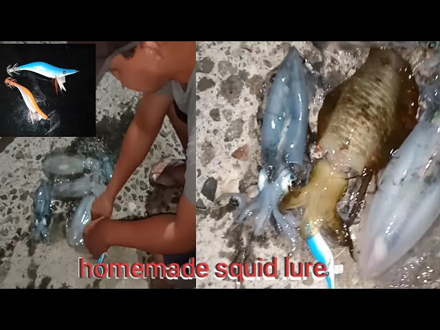 how to make squid lure hook using safety pin 