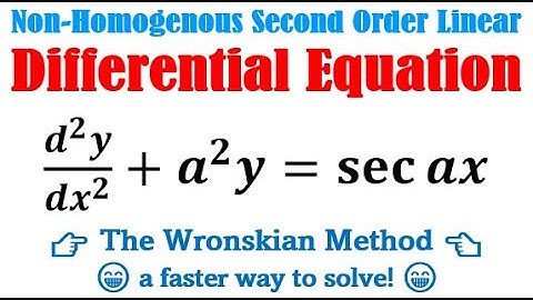 Solve d2y/dx2+a2y=secax