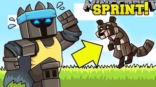 Minecraft: SPRINTING SIMULATOR! (GAIN POWER UPS, MONEY, & PETS!) Modded Mini-Game