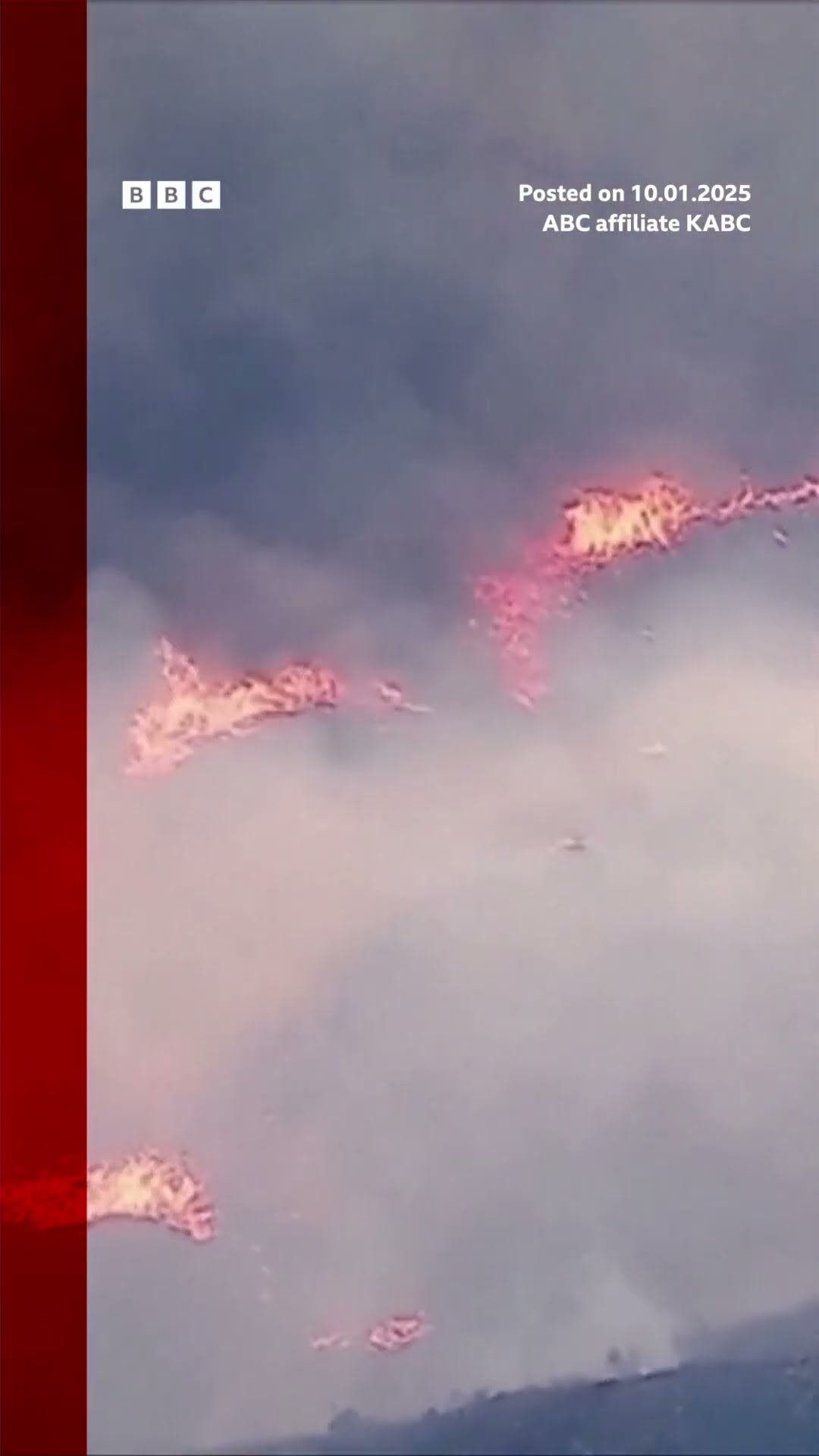 The Kenneth fire broke out on the border of Los Angeles and Ventura counties. #LA #BBCNews