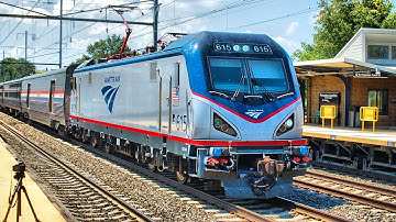 TONS of Amtrak Action on the NEC in Princeton Jct. 8-4-15